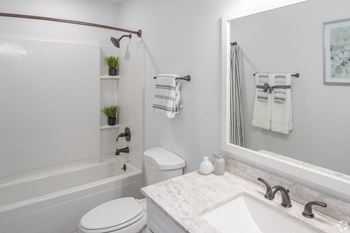 Renovated Bathrooms With Quartz Counters at Galbraith Pointe Apartments and Townhomes*, Cincinnati, OH